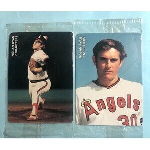 1992 Mothers Cookies NOLAN RYAN 7 No Hitters  Glossy Card #1 & 2 in set *NIP